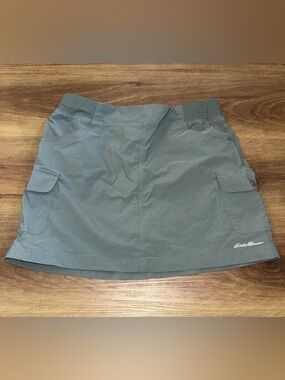 Women's ~EDDIE BAUER~ Olive Green Skort Skirt ~NICE~ Size Large